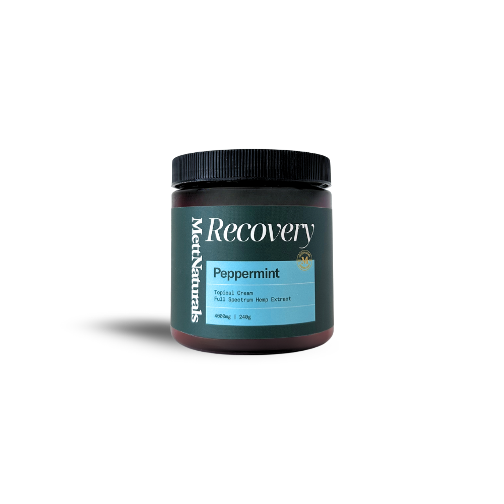Recovery, Full Spectrum Topical Cream, 8 oz - Peppermint – Mett